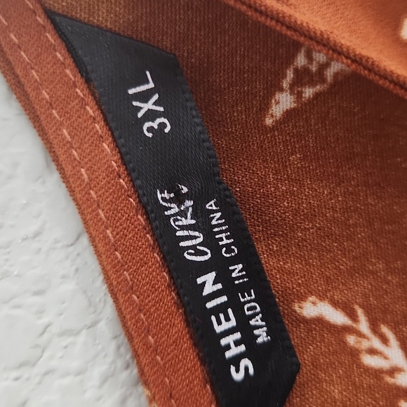 Shein 3x Long Cardigan Floral Brown White - Picture 2 of 11